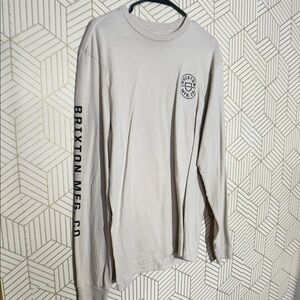 Brixton Men's Off-White Long Sleeve Tee